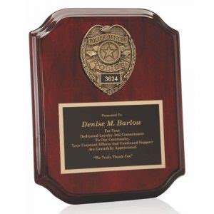 Police Retirement Plaques | Classic Wooden Retirement Plaques