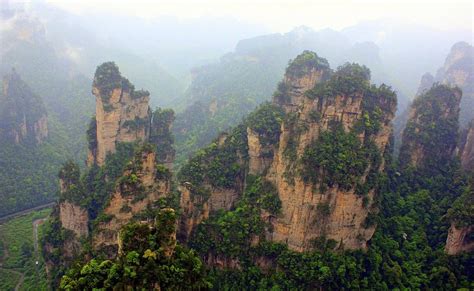 The Hallelujah Floating Mountains, Zhangjiajie, China. Click through to ...