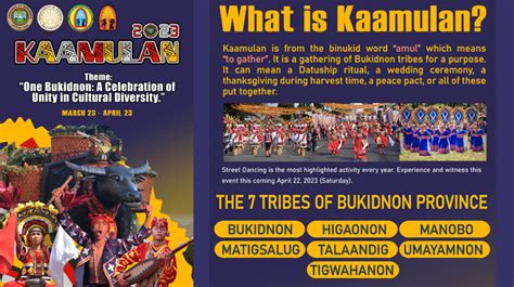 Kaamulan 2023 Schedule of Activities; Grand Opening set March 25 - PROGRESS WATCH: Metro Cagayan ...