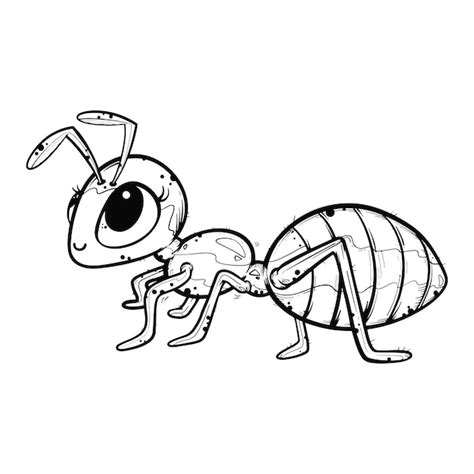 Premium Vector | Cartoon ant vector Emmet insect with cute face and big eyes. Design elements ...