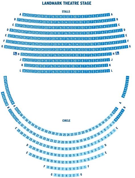 Seating Plan at the Landmark Theatre, Ilfracombe