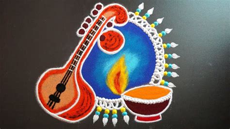 Rangoli Design For Basant Panchami || Saraswati Puja Rangoli || Vasant ...