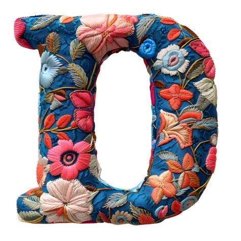 Embroidery Stitches Letter D Shape 44308499 PNG