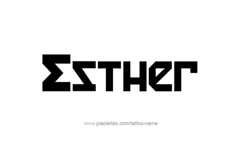 Esther Name Tattoo Designs