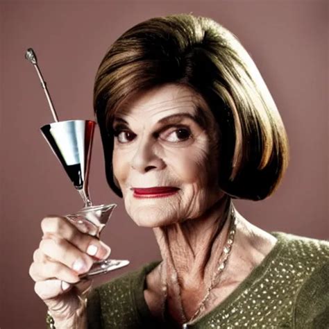 a gritty portrait of lucille bluth holding a vodka | Stable Diffusion ...