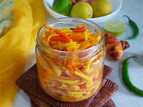 Fresh Turmeric Pickle | Gujarati raw turmeric pickle - Vanita's Corner