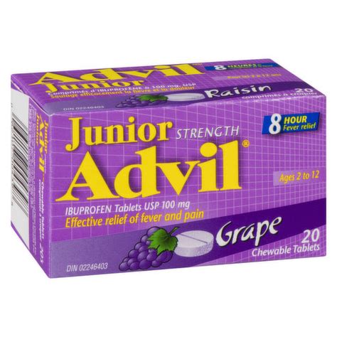 Advil - Junior Strength Ibuprofen Chewables - Grape - Save-On-Foods