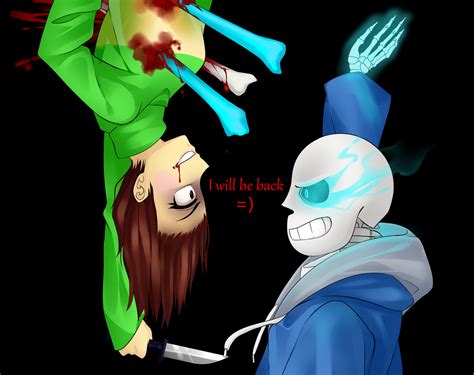 [Fanart] Undertale genocide route: Sans - Chara by TheTimeLimit on ...