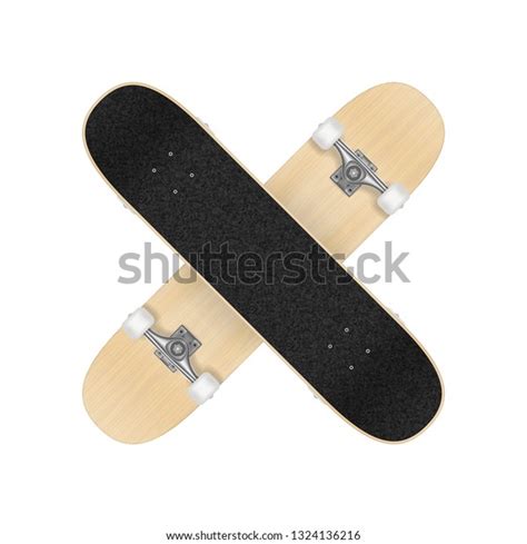 Skateboard Template Your Design Vector Realistic Stock Vector (Royalty Free) 1324136216 ...