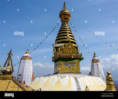 Swayambhunath stupa in Kathmandu, Nepal Stock Photo - Alamy