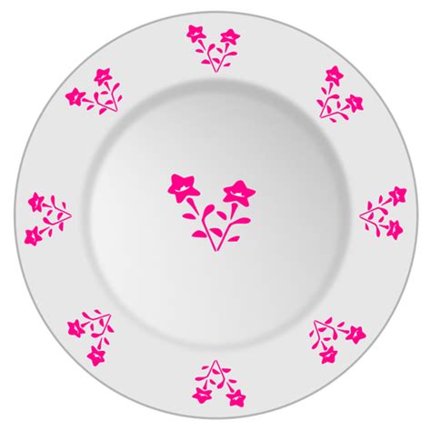 Flowery plate image | Public domain vectors