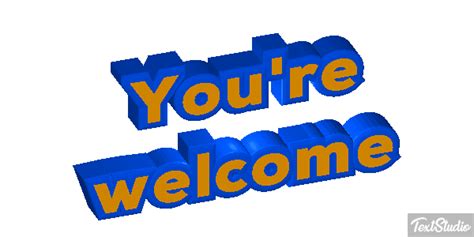 You're Welcome Sentence Animated GIF Logo Designs