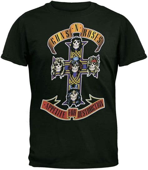 Amazon.com: Guns N Roses - Cross T-Shirt - Large Black: Clothing