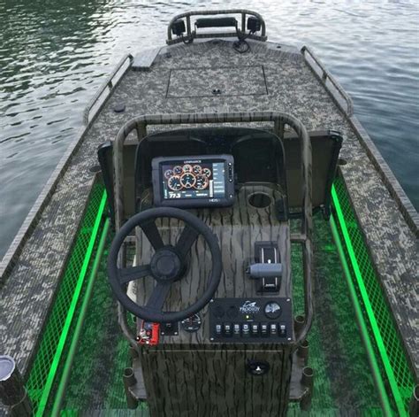 Amazing custom jon boat with LED lights | Ice Fishing | Pinterest | Jon boat, Ice and LED