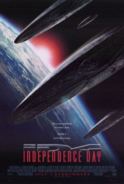 ID4 INDEPENDENCE DAY 1996 Advance Teaser Version B DS 2 Sided 27x40 Movie Poster | eBay