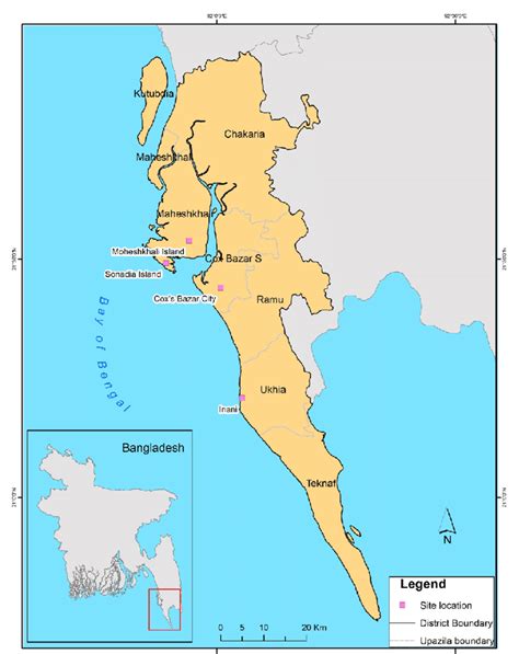 Bangladesh Cox Bazar Map - Vally Isahella