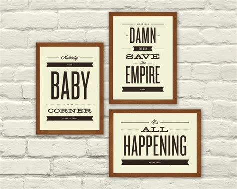 MOVIE QUOTES Typography Nursery Valentines Day 5 x 7 Art