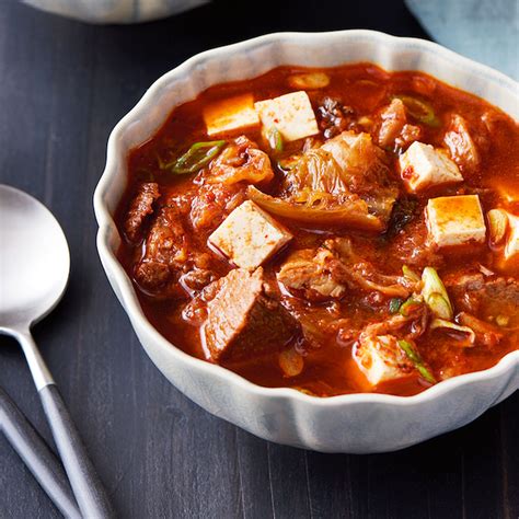 Instant Pot Kimchi Beef Stew (Kimchi Jjigae) recipe on Food52 Spicy Recipes, Asian Recipes, Beef ...