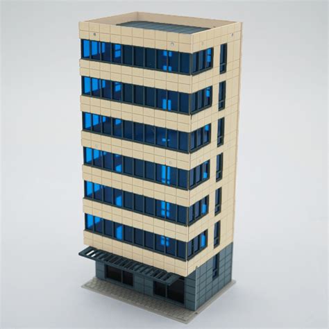 Colored Modern City Building Tall Apartment N Scale Outland Models Rai