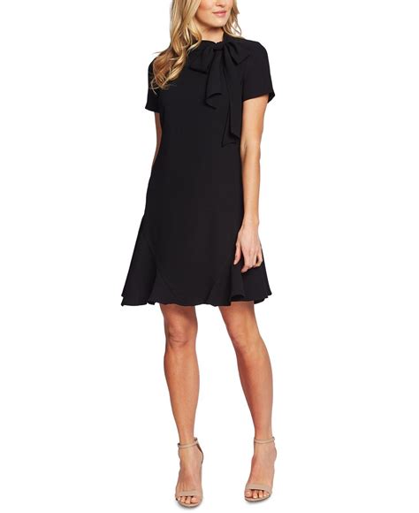 Cece Synthetic A-line Bow Dress in Black - Lyst