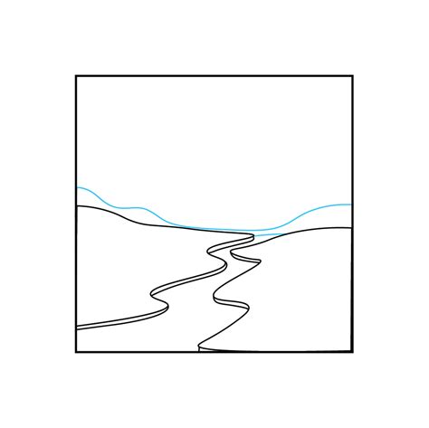 How to Draw A River Step by Step