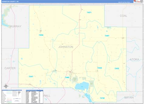 Digital Maps of Johnston County Oklahoma - marketmaps.com