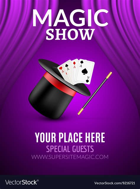 Magic show poster design template Royalty Free Vector Image