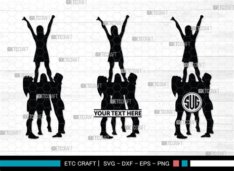 Cheer Stunt Monogram, Cheer Stunt SVG Graphic by Pixel Elites ...