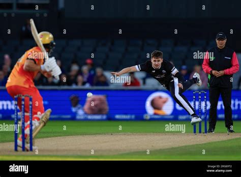 Josh Little of Manchester Originals in bowling action during The ...