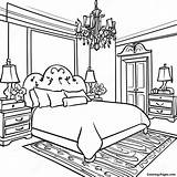 Elegant Bedroom Interior Design Coloring Page  Pagescom sketch template