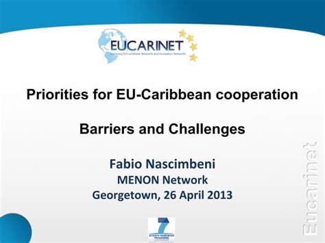 Priorities for EU-Caribbean cooperation in Science and Technology | PPT