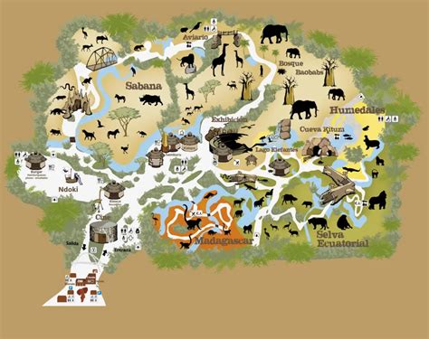 Bioparc Valencia Map (2023 - 2018) | ThemeParkBrochures.net