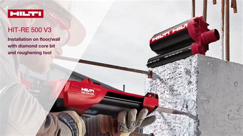 HOW TO: Hilti HIT-RE 500 V3 . Installation on floor/wall with ...