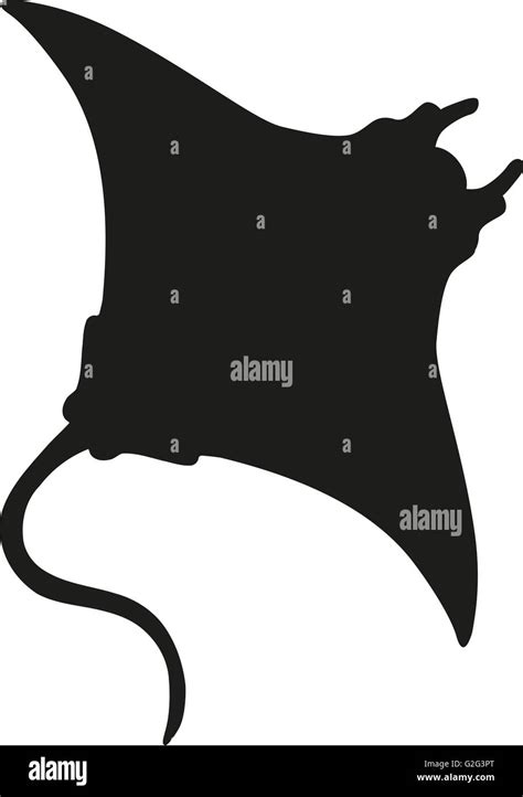 Manta Ray silhouette Stock Photo - Alamy