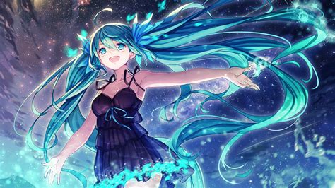 Hatsune Miku: Vocaloid Star HD Wallpaper by .PEN.