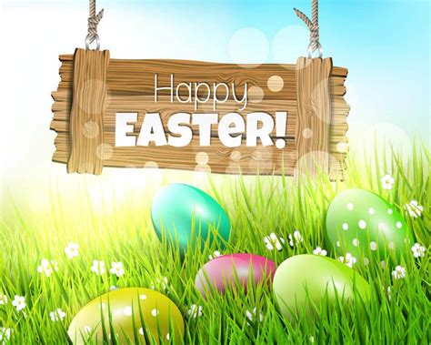 Happy Easter Greetings Wishes Eggs Background Hd Wallpaper