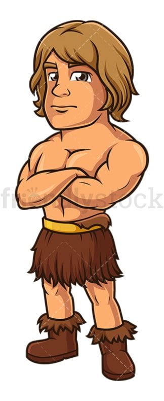 Beowulf Arms Crossed Cartoon Clipart Vector - FriendlyStock