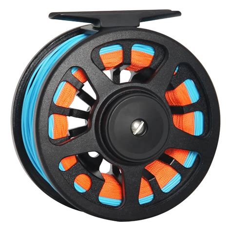 3/4 5/6 7/8 WT Fly Fishing Reels CNC Machined Aluminum Alloy Body and Spool Fly Reel With Large ...