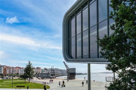 Premium Photo | Architecture detail of botin center contemporany art museum in santander city ...