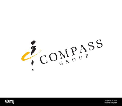 Compass Group, rotated logo, white background Stock Photo - Alamy