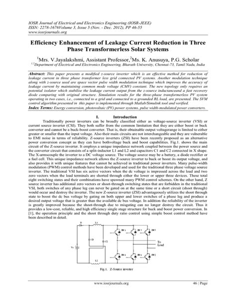 Efficiency Enhancement of Leakage Current Reduction in Three