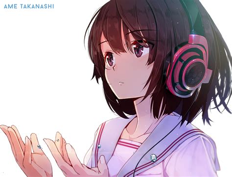 Girl With Headphones Render by AmeTakanashi on DeviantArt