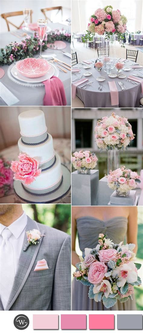 Six Beautiful Pink and Grey Wedding Color Combos with Invitations ...