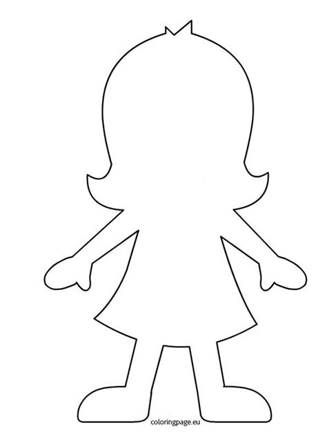 Girl Paper Doll Template | Coloring Page | Paper doll template, Free ...