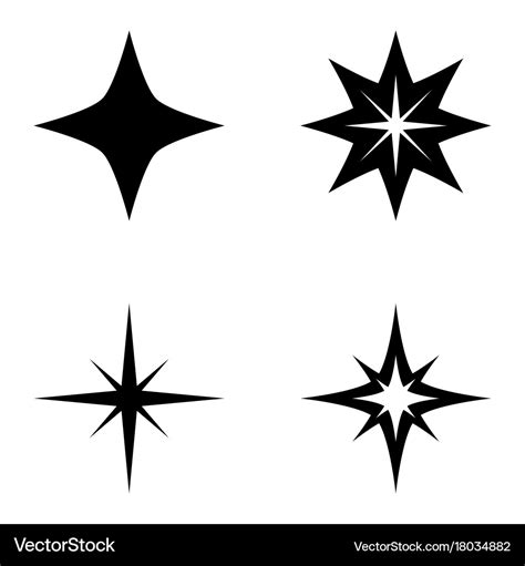 Spark icon set Royalty Free Vector Image - VectorStock