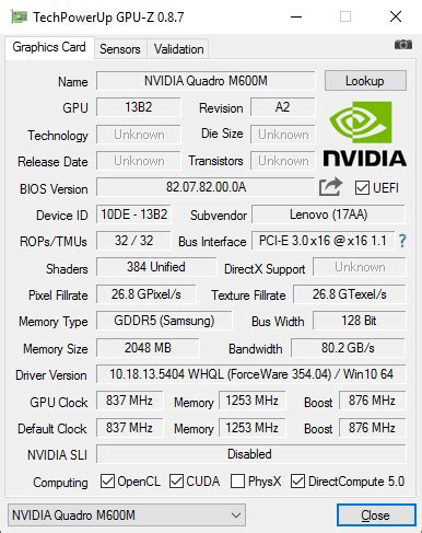 NVIDIA GeForce RTX 3050 6GB Laptop GPU vs NVIDIA Quadro 4000M vs NVIDIA Quadro M600M