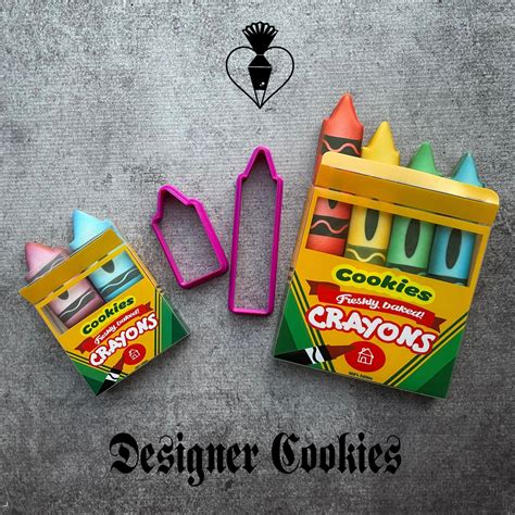 Crayon Cookie Box – Designer Cookies ™ STUDIO