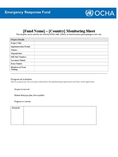 ANNEX XXVI. Project Monitoring Report Template | Educational Assessment ...