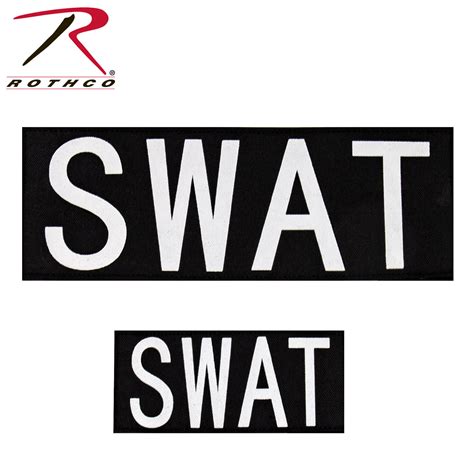 Rothco Swat Patch Set Of Two With Hook Back