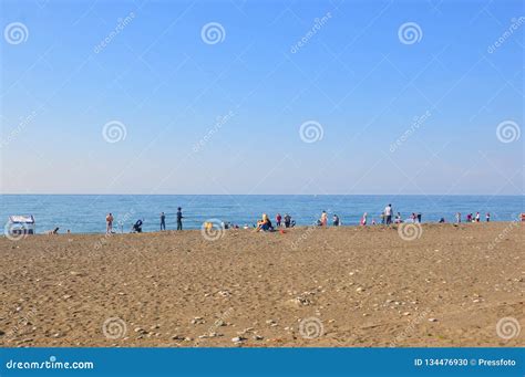 Beach in Sochi, Russia editorial image. Image of public - 134476930